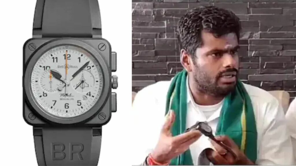 Annamalai wearing Bell & Ross special edition Rafale watch