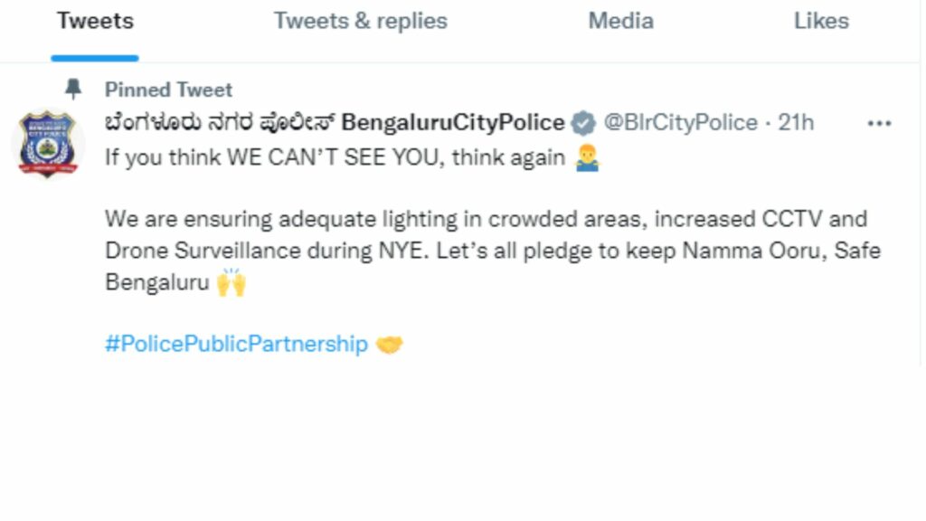 Bangalore Police Warned
